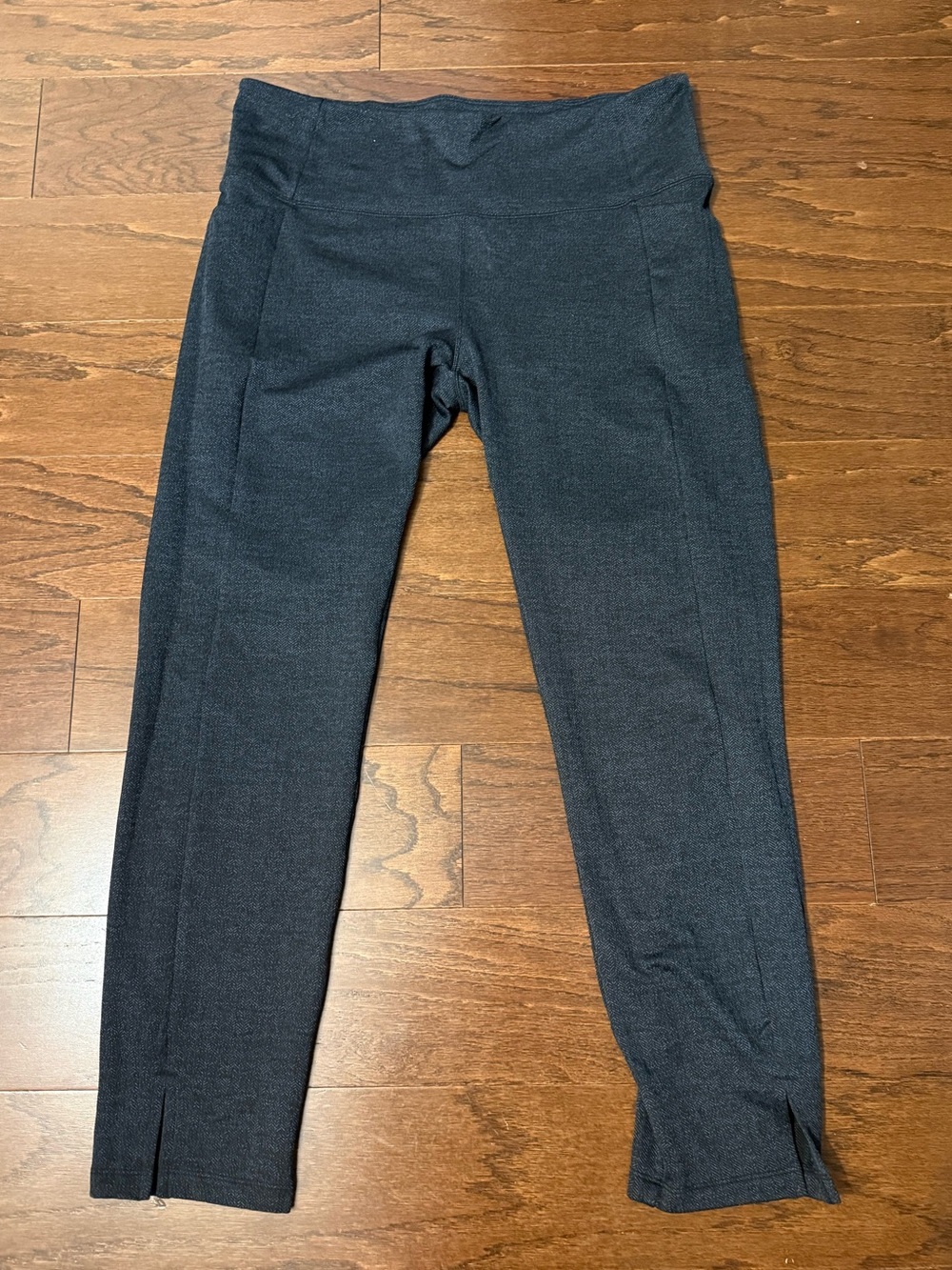 Athleta Navy & Black Herringbone Leggings, Like New